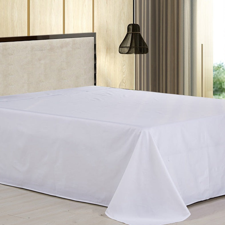 High Quality Hotel 100% Cotton Percale Flat Sheet 200TC